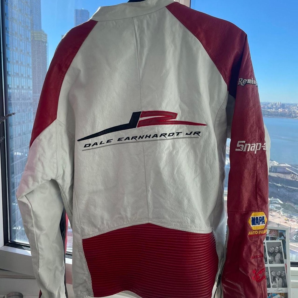 Wilson’s Leather Red and White Racer jacket